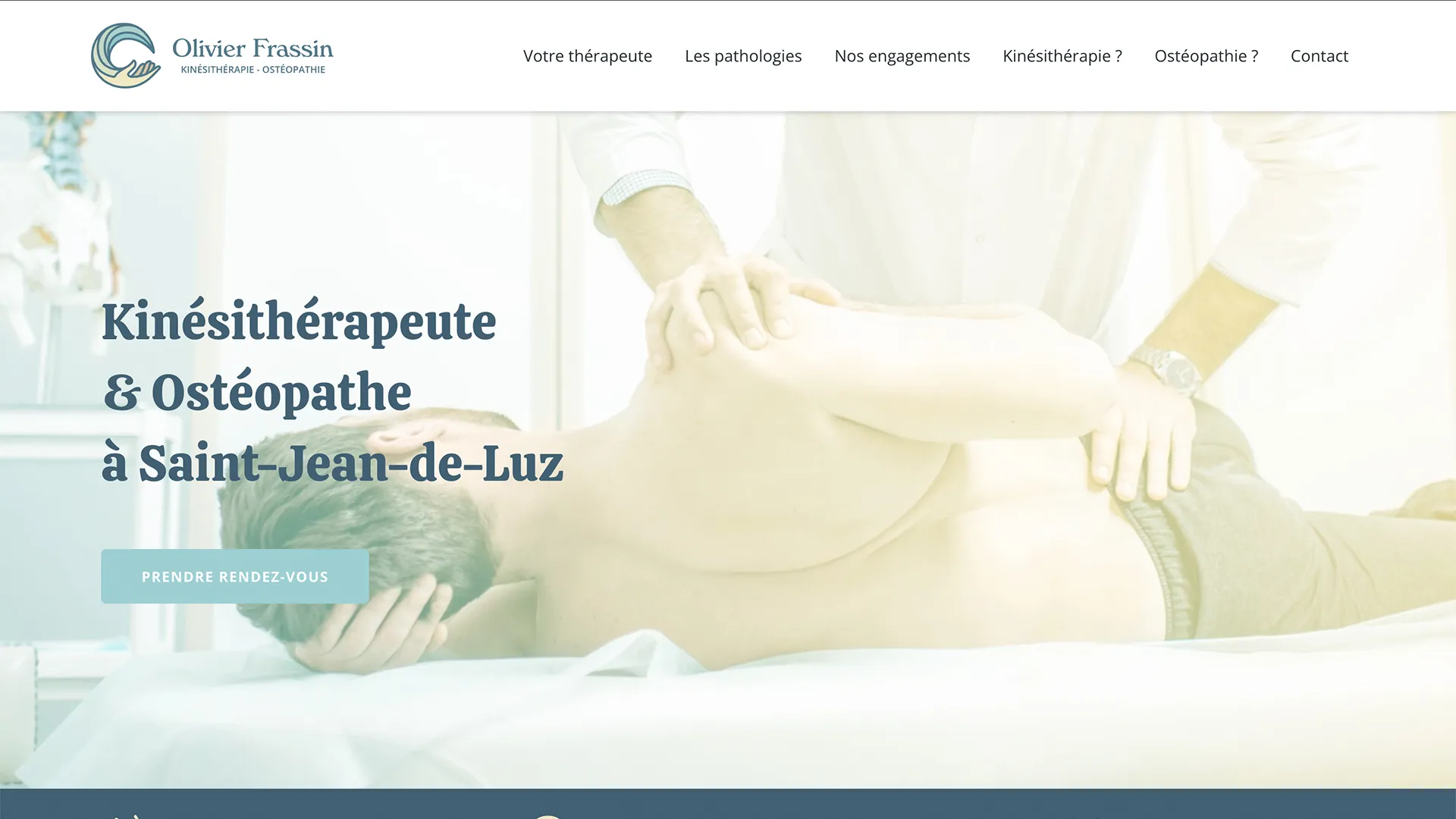 Page d'accueil du site internet d'Olivier Frassin